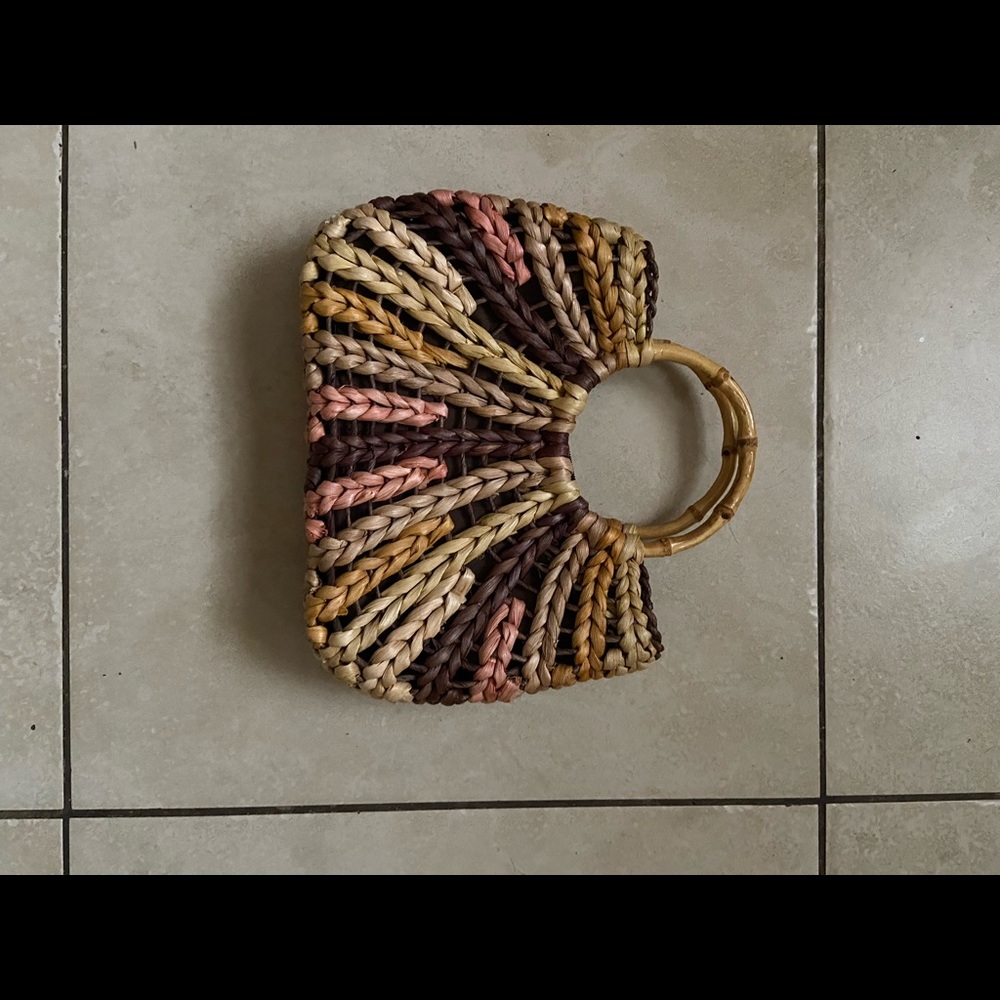 Multicolor straw handbag. - Picture 4 of 6